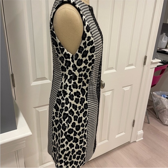 Alice + Olivia Clyde Patchwork Mix Wool Shift Dress - Picture 5 of 5